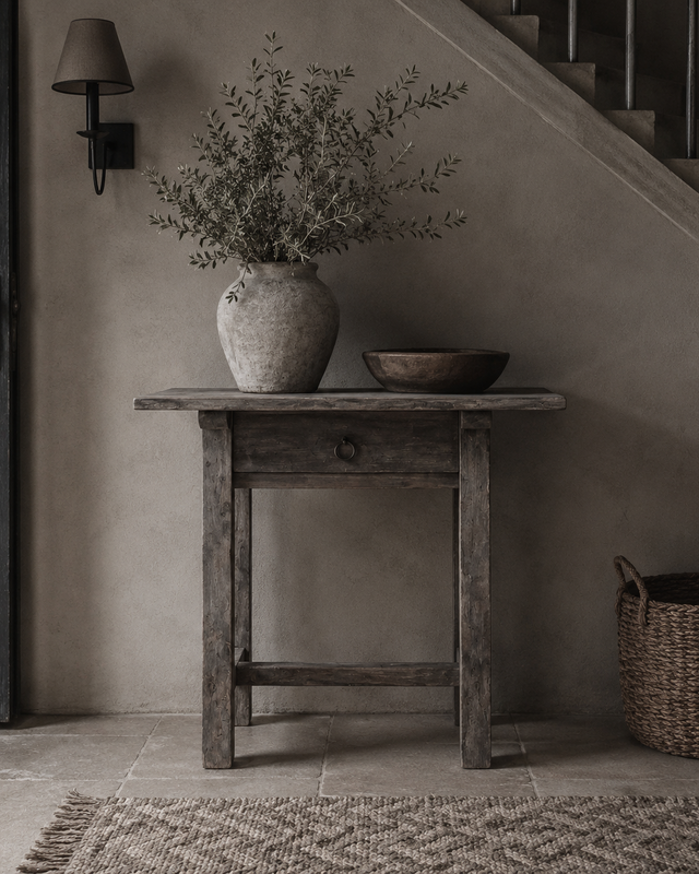 Luksa Home Collection Wandtafel Babet | Antique Grey | H80 x B80 x D40 cm