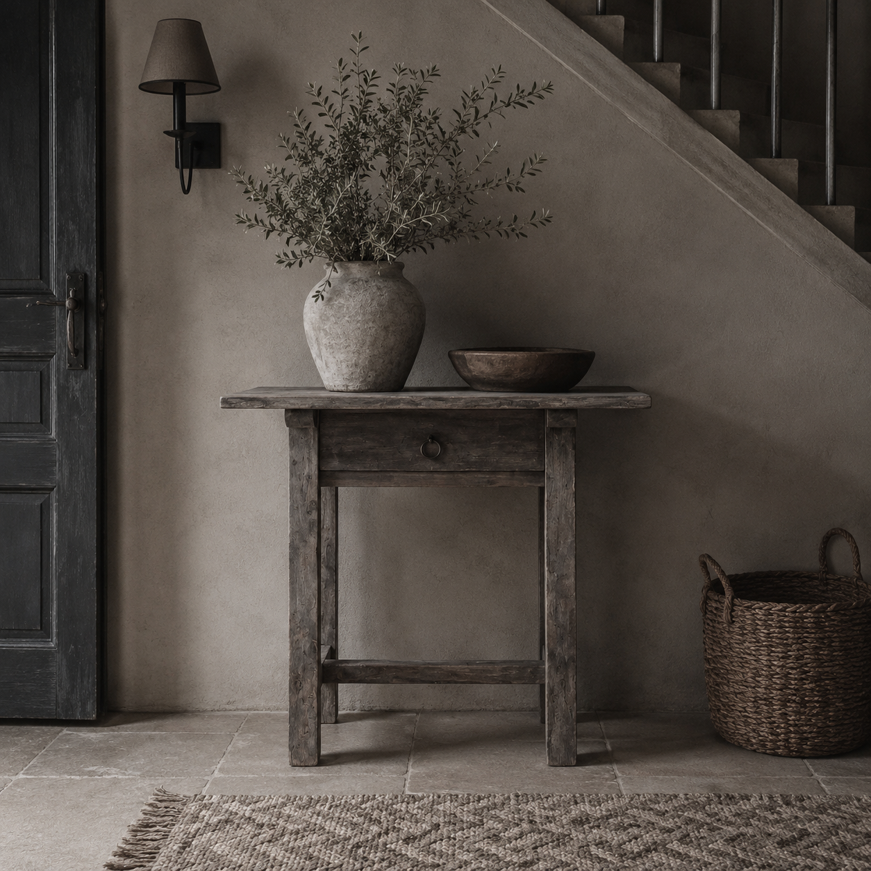 Luksa Home Collection Wandtafel Babet | Antique Grey | H80 x B80 x D40 cm