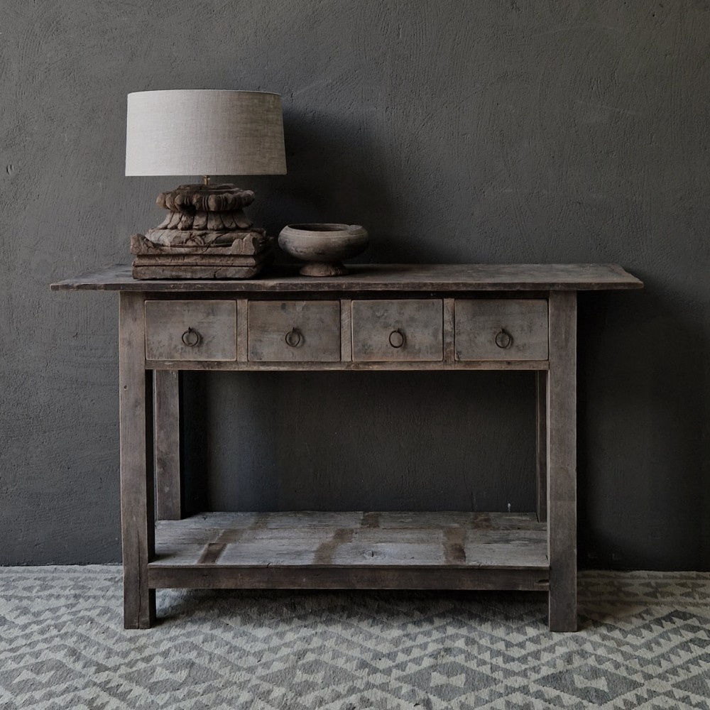 Luksa Home Collection Wandtafel Lian | Antique Grey | H80 x B160 x D40 cm