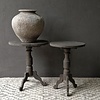 Houten Wijntafel Bas | Antique Grey | D70 cm