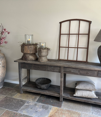 Luksa Home Collection Lange Wandtafel | Antique Grey | H87xB240xD50
