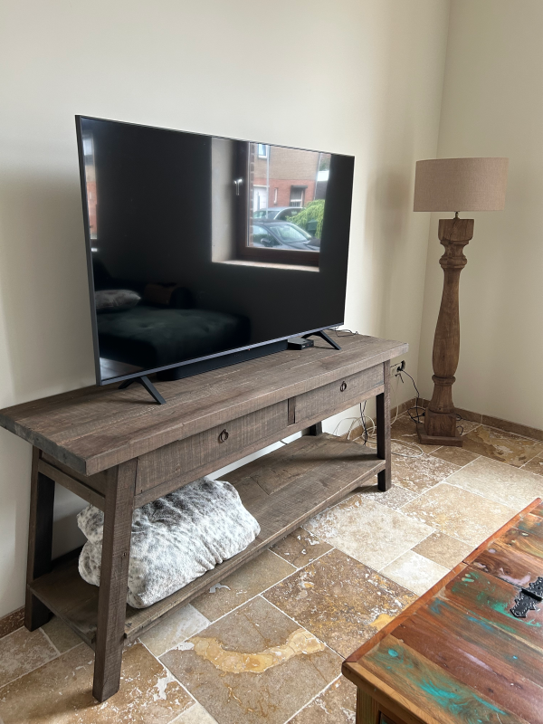Rene Houtman Sidetable Schuine Poten L160 cm Oud Hout