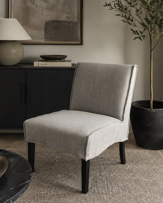 Luksa Home Collection Eetkamerstoel Nine | Beige | 100% Linnen | H86 cm