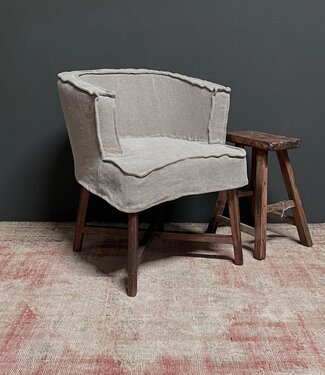 Luksa Home Collection Stoel Gijsje | Taupe | 100% Linnen | H78 cm