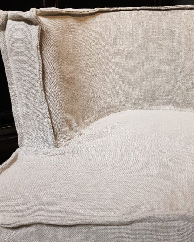 Luksa Home Collection Stoel Gijsje | Beige | 100% Linnen | H78 cm