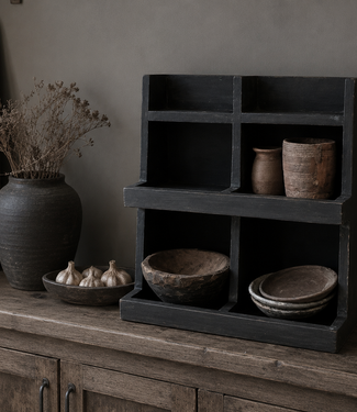 Luksa Home Collection Gruttersbak Balbir | Vintage Black | H45 x B45 x D25 cm