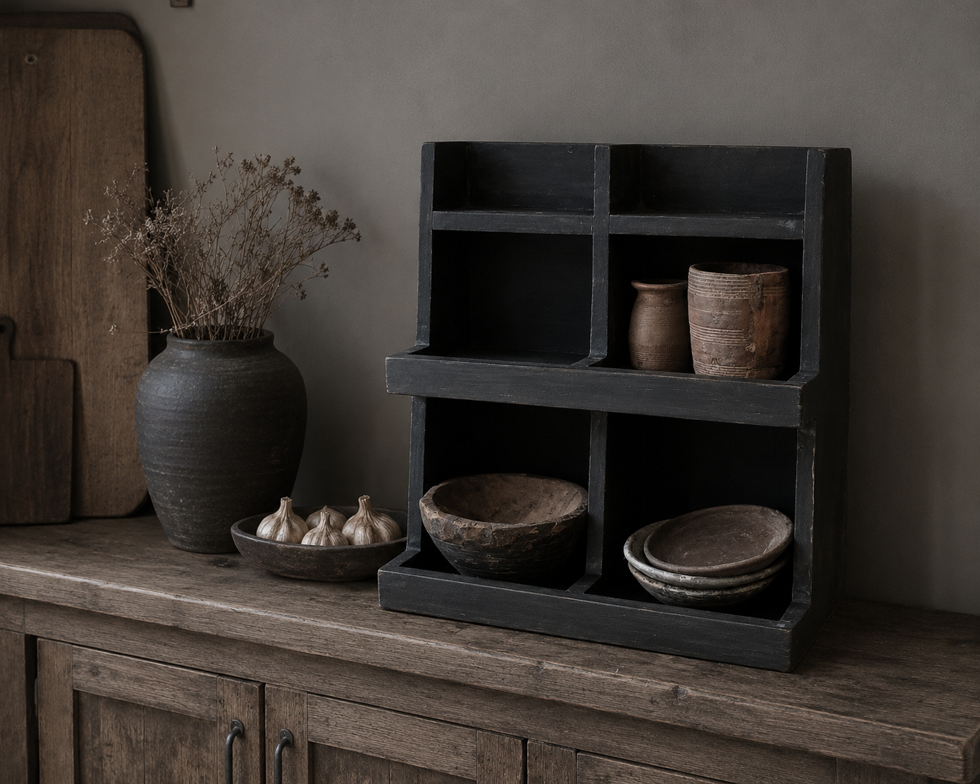 Luksa Home Collection Gruttersbak Balbir | Vintage Black | H45 x B45 x D25 cm