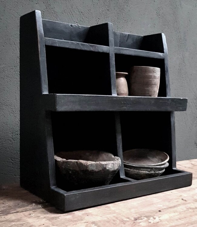 Luksa Home Collection Gruttersbak Balbir | Vintage Black | H45 x B45 x D25 cm
