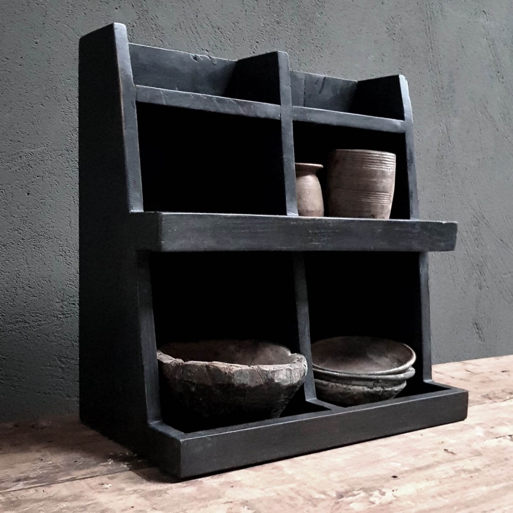 Luksa Home Collection Gruttersbak Balbir | Vintage Black | H45 x B45 x D25 cm