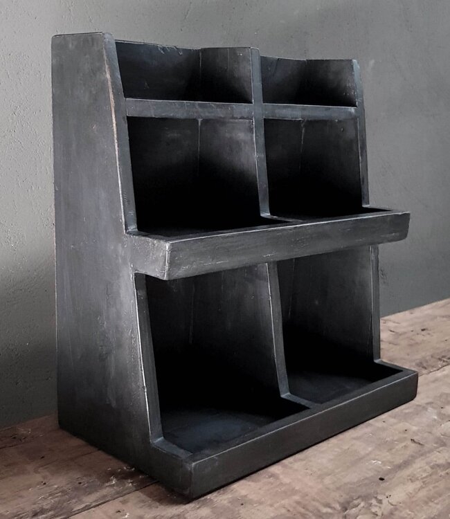 Luksa Home Collection Gruttersbak Balbir | Vintage Black | H45 x B45 x D25 cm