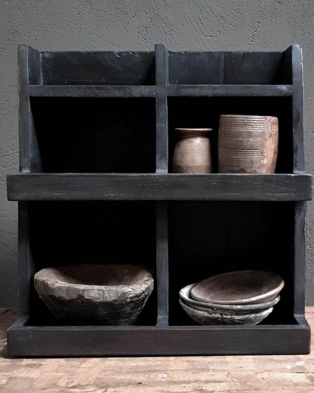 Luksa Home Collection Gruttersbak Balbir | Vintage Black | H45 x B45 x D25 cm