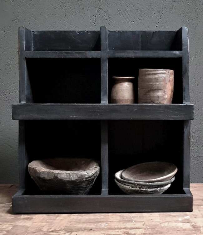 Luksa Home Collection Gruttersbak Balbir | Vintage Black | H45 x B45 x D25 cm