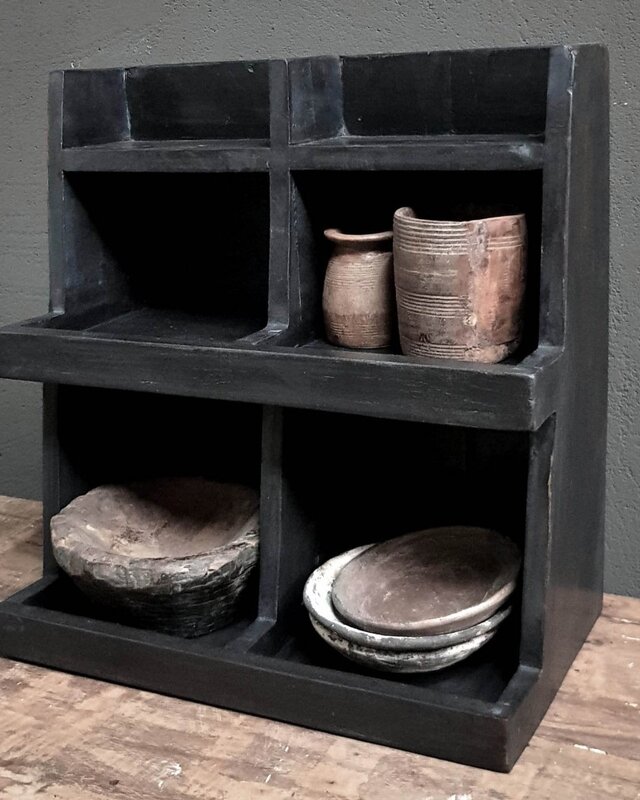 Luksa Home Collection Gruttersbak Balbir | Vintage Black | H45 x B45 x D25 cm