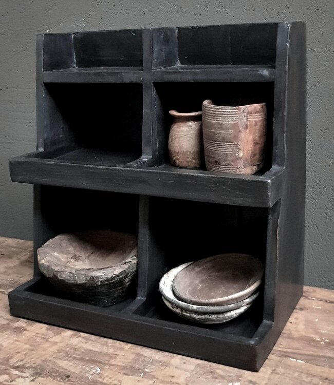 Luksa Home Collection Gruttersbak Balbir | Vintage Black | H45 x B45 x D25 cm