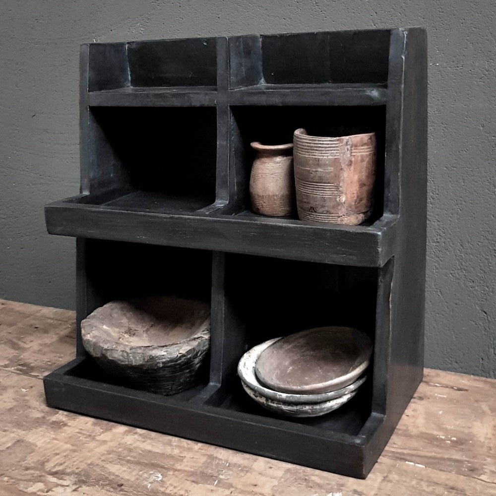 Luksa Home Collection Gruttersbak Balbir | Vintage Black | H45 x B45 x D25 cm