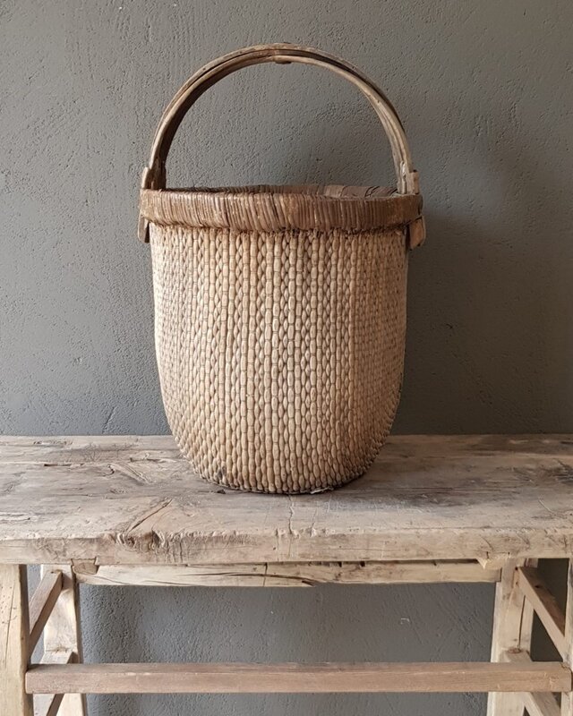 Luksa Home Collection Aziatische Plukmand Met Hengsel | H50 x D30 cm