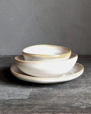 Luksa Home Collection Schaal Trulli | Beige | Set Van 4 | H5 x D11,5 cm