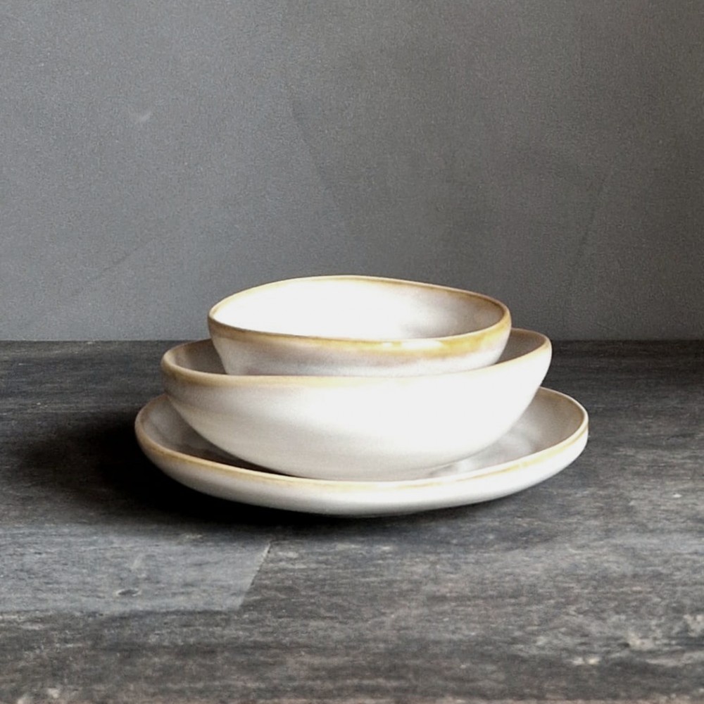 Luksa Home Collection Schaal Trulli | Beige | Set Van 4 | H5 x D11,5 cm