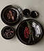 Luksa Home Collection Dessert Bord Trulli | Donkerbruin | Set Van 4 | H3 x D17,5 cm