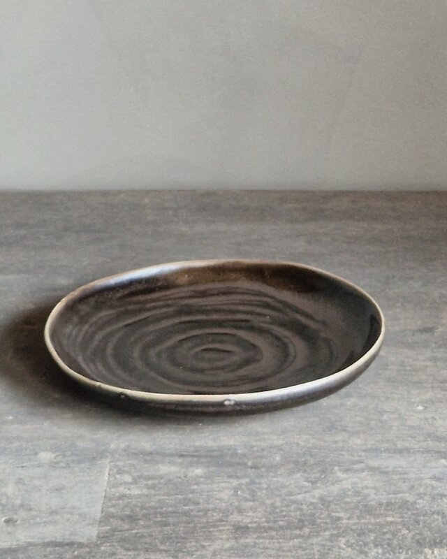 Luksa Home Collection Dessert Bord Trulli | Donkerbruin | Set Van 4 | H3 x D17,5 cm