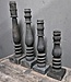 Luksa Home Collection Houten Baluster Bo | Antique Grey | 4 Maten