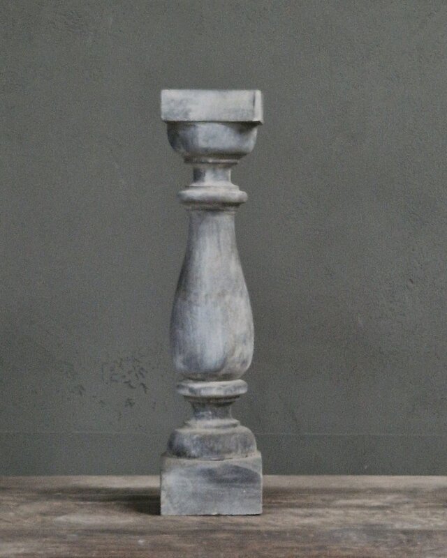 Luksa Home Collection Baluster Riley | Antique Grey | H50 x B12 x D12 cm
