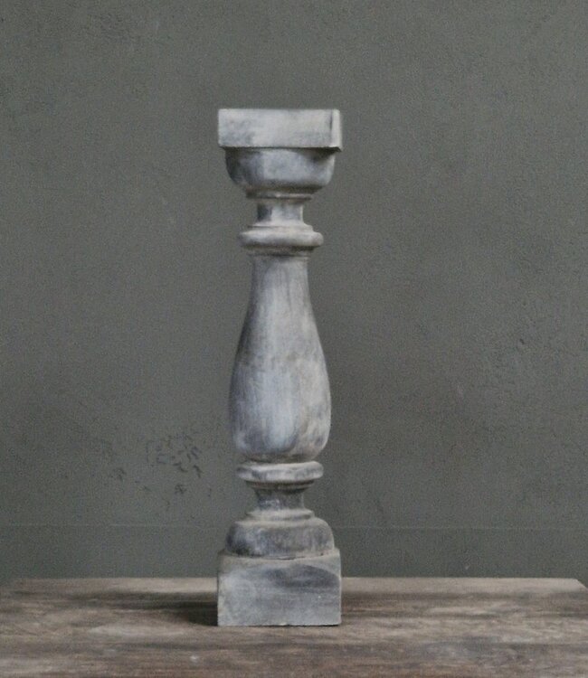 Luksa Home Collection Baluster Riley | Antique Grey | H50 x B12 x D12 cm