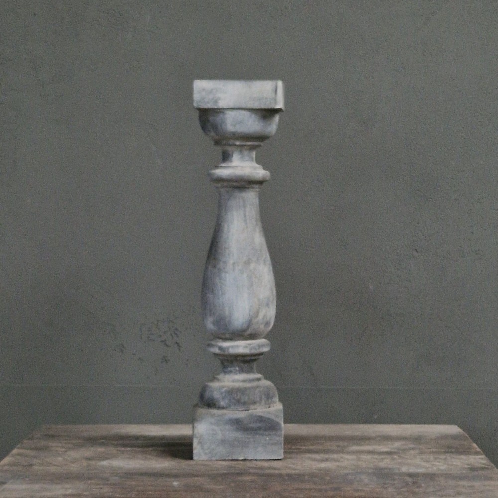 Luksa Home Collection Baluster Riley | Antique Grey | H50 x B12 x D12 cm