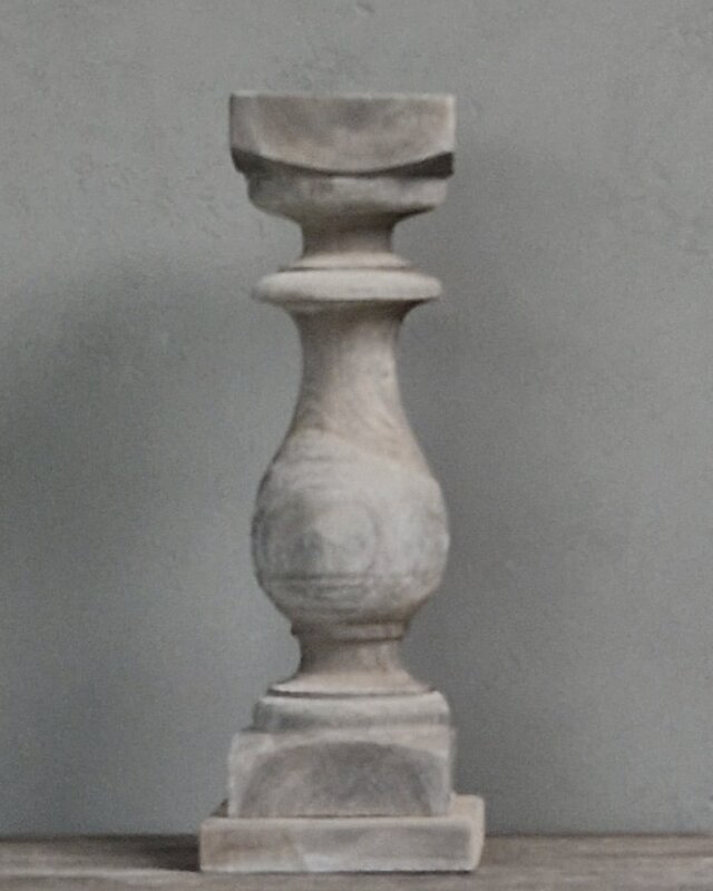 Luksa Home Collection Baluster Ruby | Antique Grey | H56 x B20 x D20 cm