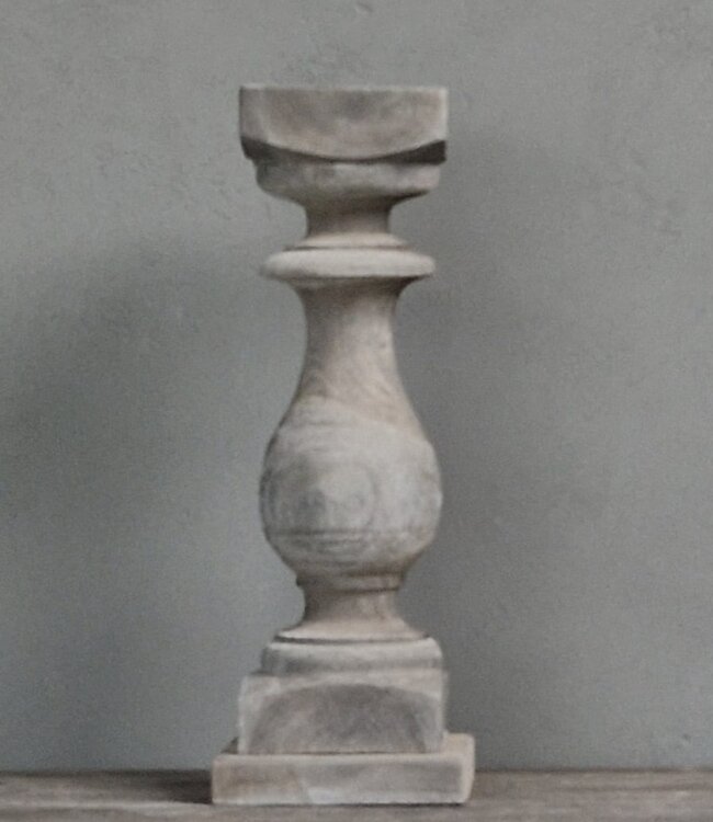 Luksa Home Collection Baluster Ruby | Antique Grey | H56 x B20 x D20 cm