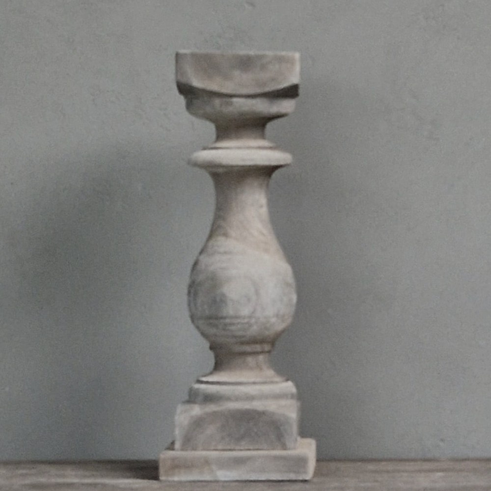 Luksa Home Collection Baluster Ruby | Antique Grey | H56 x B20 x D20 cm