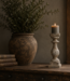 Luksa Home Collection Baluster Ruby | Antique Grey | H56 x B20 x D20 cm