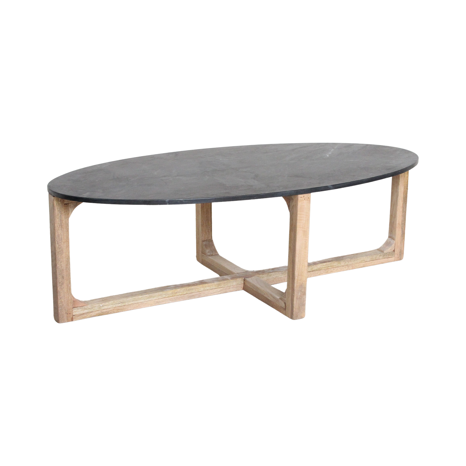 Raw Materials Amsterdam Salontafel | Marmeren | Ovaal | Zwart | L120 x B60 x H38