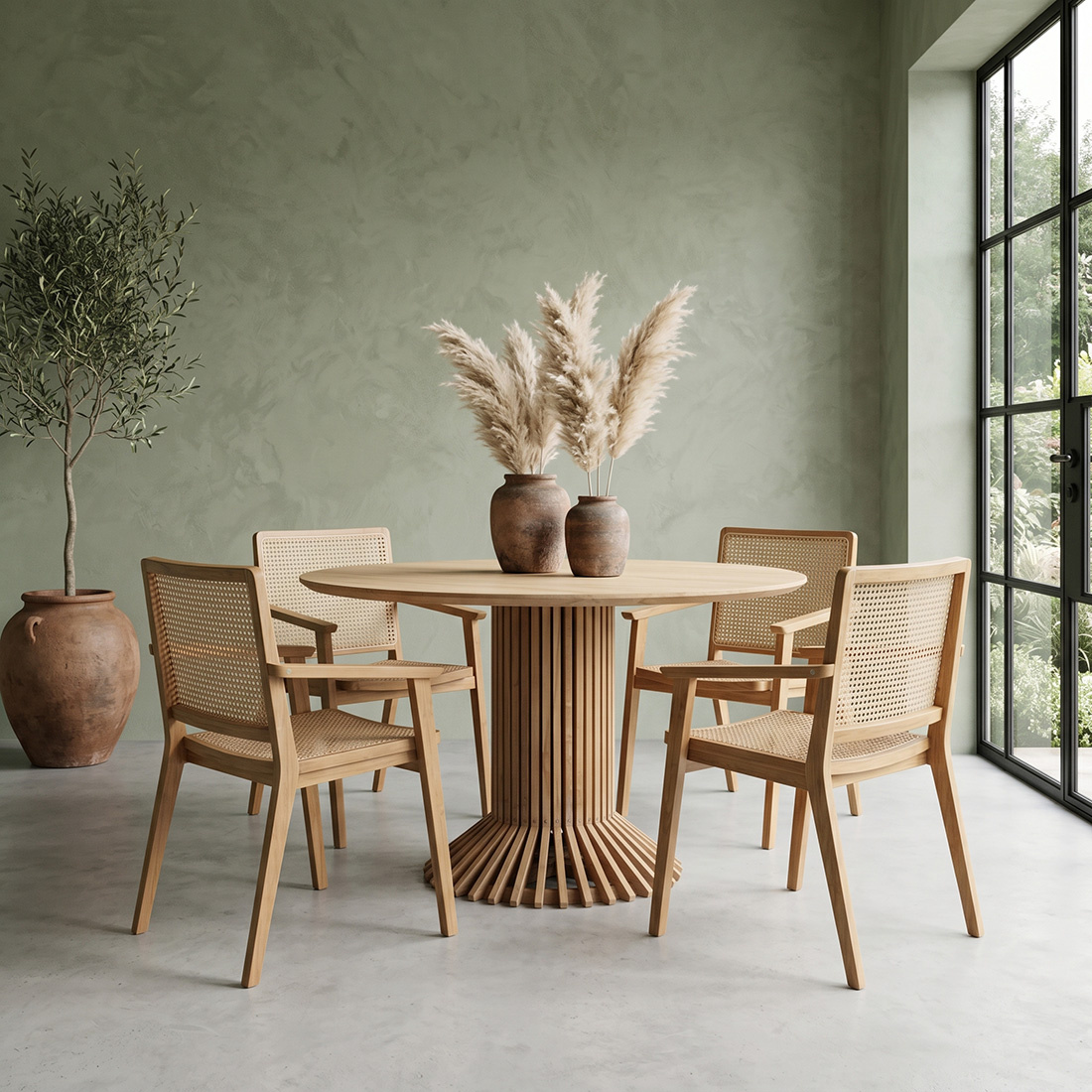 Raw Materials Amsterdam Eettafel | Eiffel | Rond | H76 x D140 cm