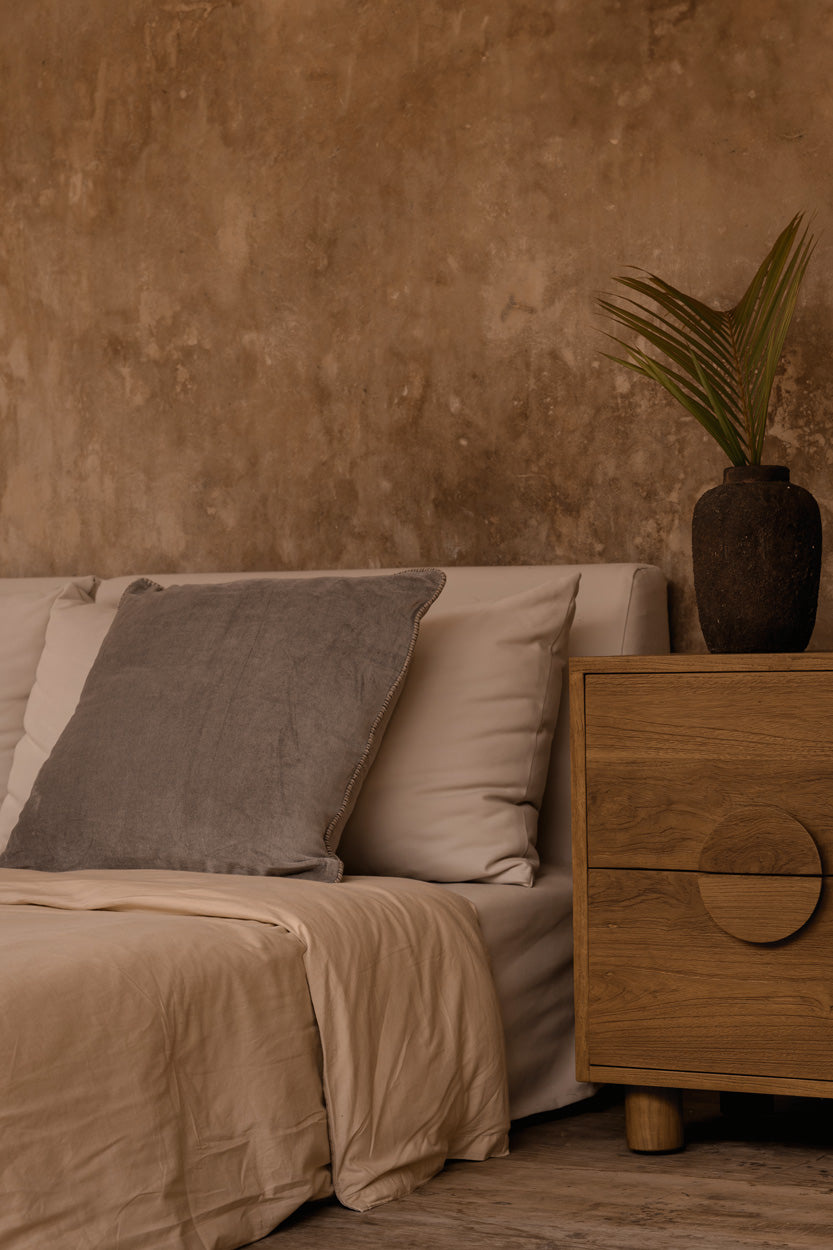 Bazar Bizar Antwerp De Velvet Crush kussenhoes - Grijs - 50x50
