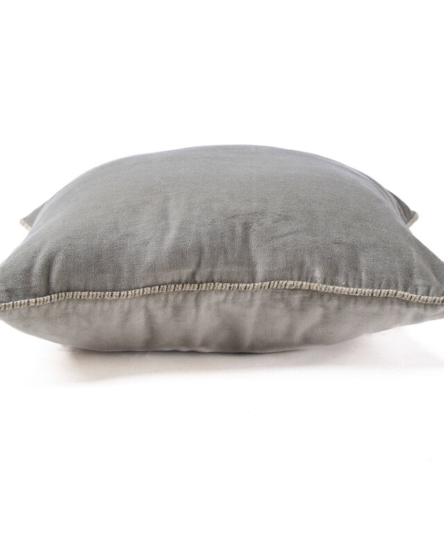 Bazar Bizar Antwerp De Velvet Crush kussenhoes - Grijs - 50x50
