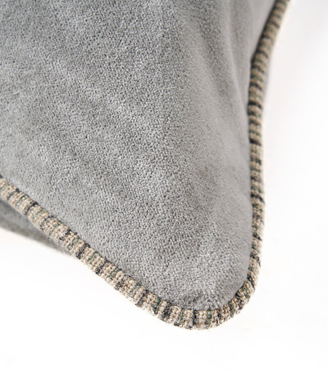 Bazar Bizar Antwerp De Velvet Crush kussenhoes - Grijs - 50x50