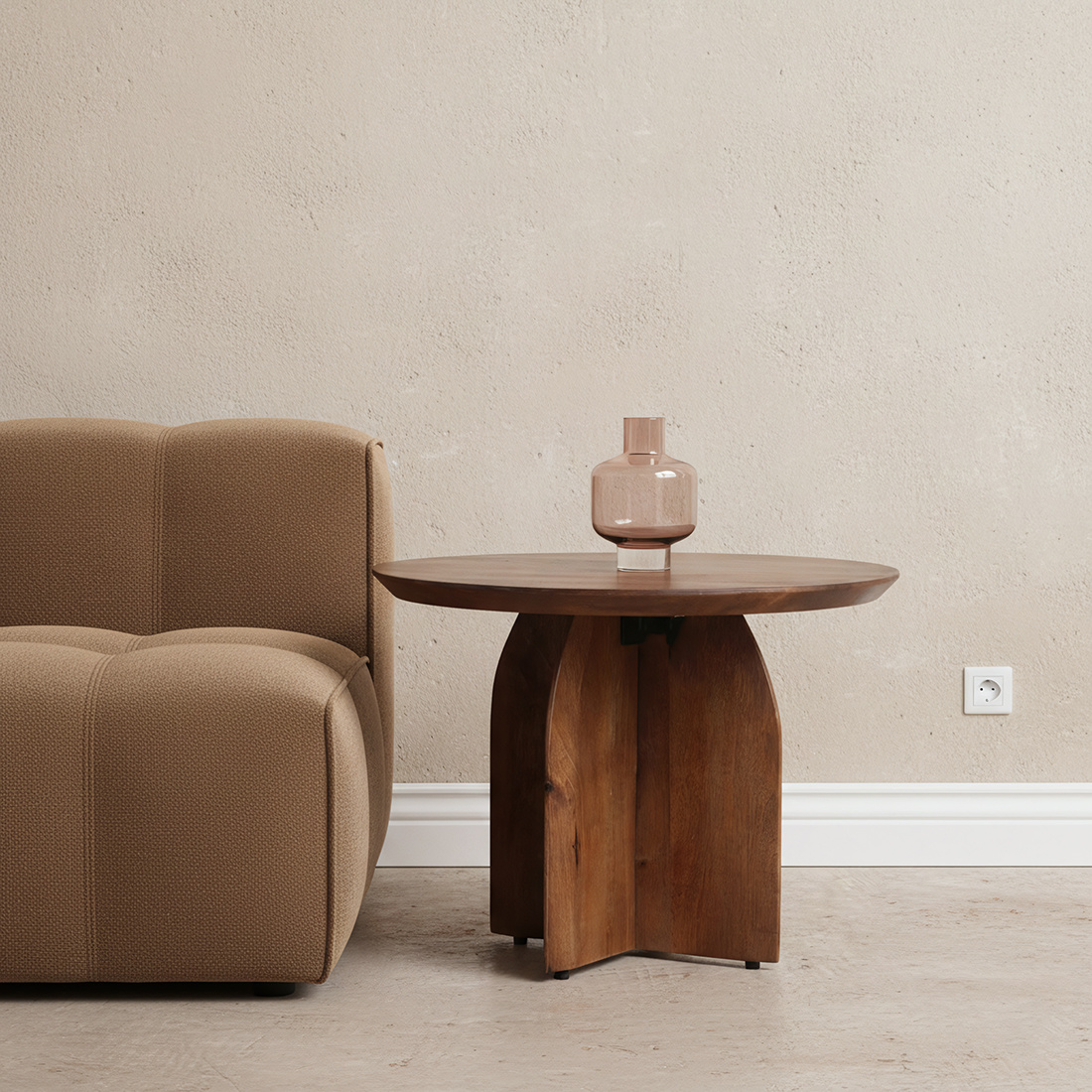 Raw Materials Amsterdam Bullnose Bijzettafel | Organisch | H40 x D55 cm