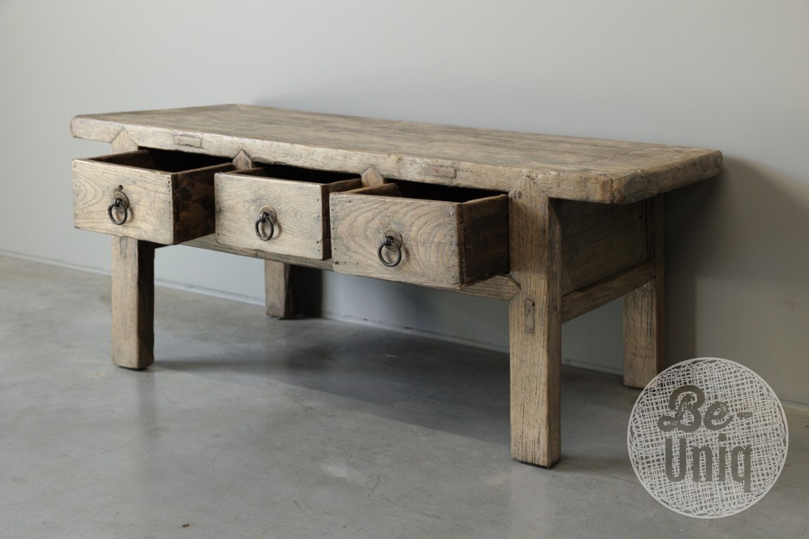 Be-Uniq Oud Bijzettafeltje | China | H37xB88xD39 cm