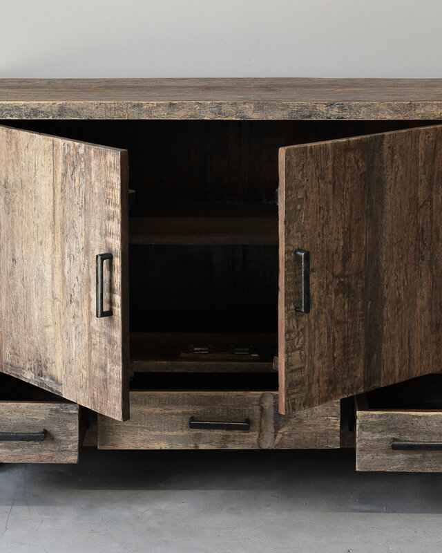 Be-Uniq Uniek Dressoir | Oud Hout | H85xB115xD40 cm