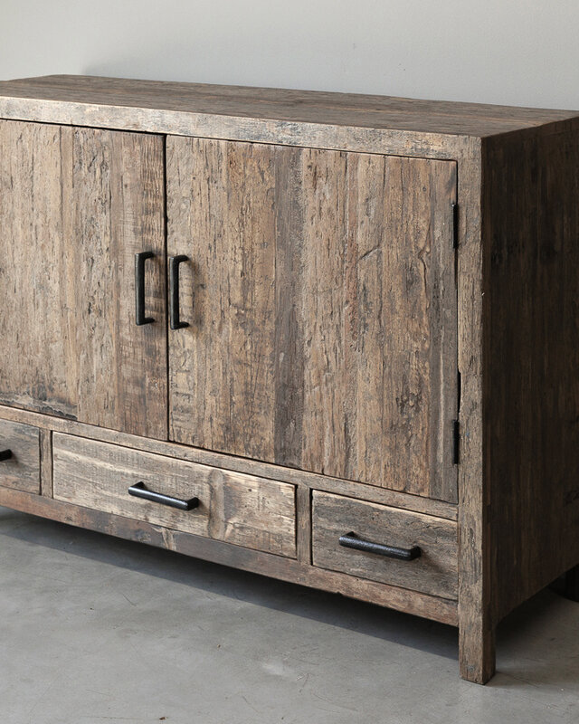Be-Uniq Uniek Dressoir | Oud Hout | H85xB115xD40 cm