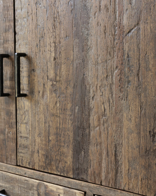 Be-Uniq Uniek Dressoir | Oud Hout | H85xB115xD40 cm