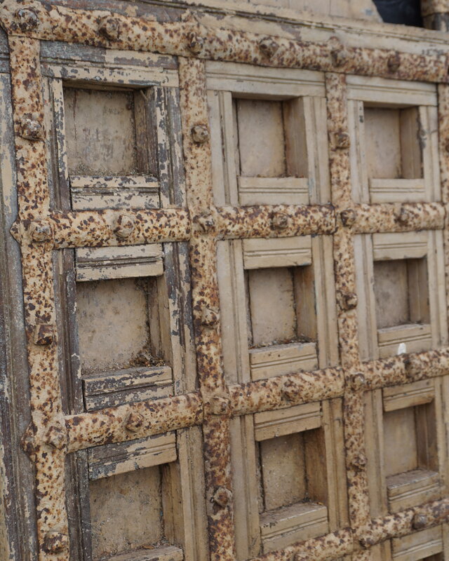 Rene Houtman Deurenset | Verweerd Beige Oud Hout India | H213 x B135 cm