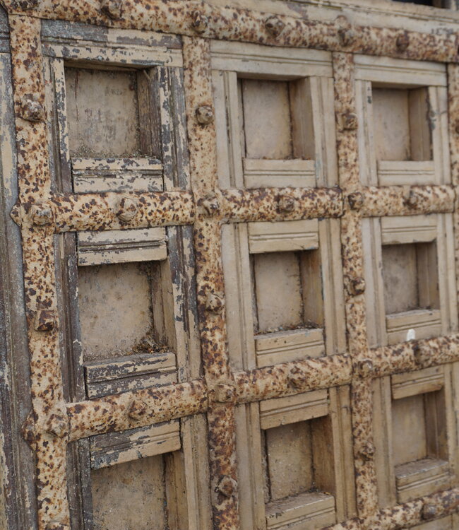 Rene Houtman Deurenset | Verweerd Beige Oud Hout India | H213 x B135 cm