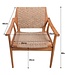 Rene Houtman Tuinstoel Tilla - Teakhout/Rotan H88 x B70 x D68 Cm