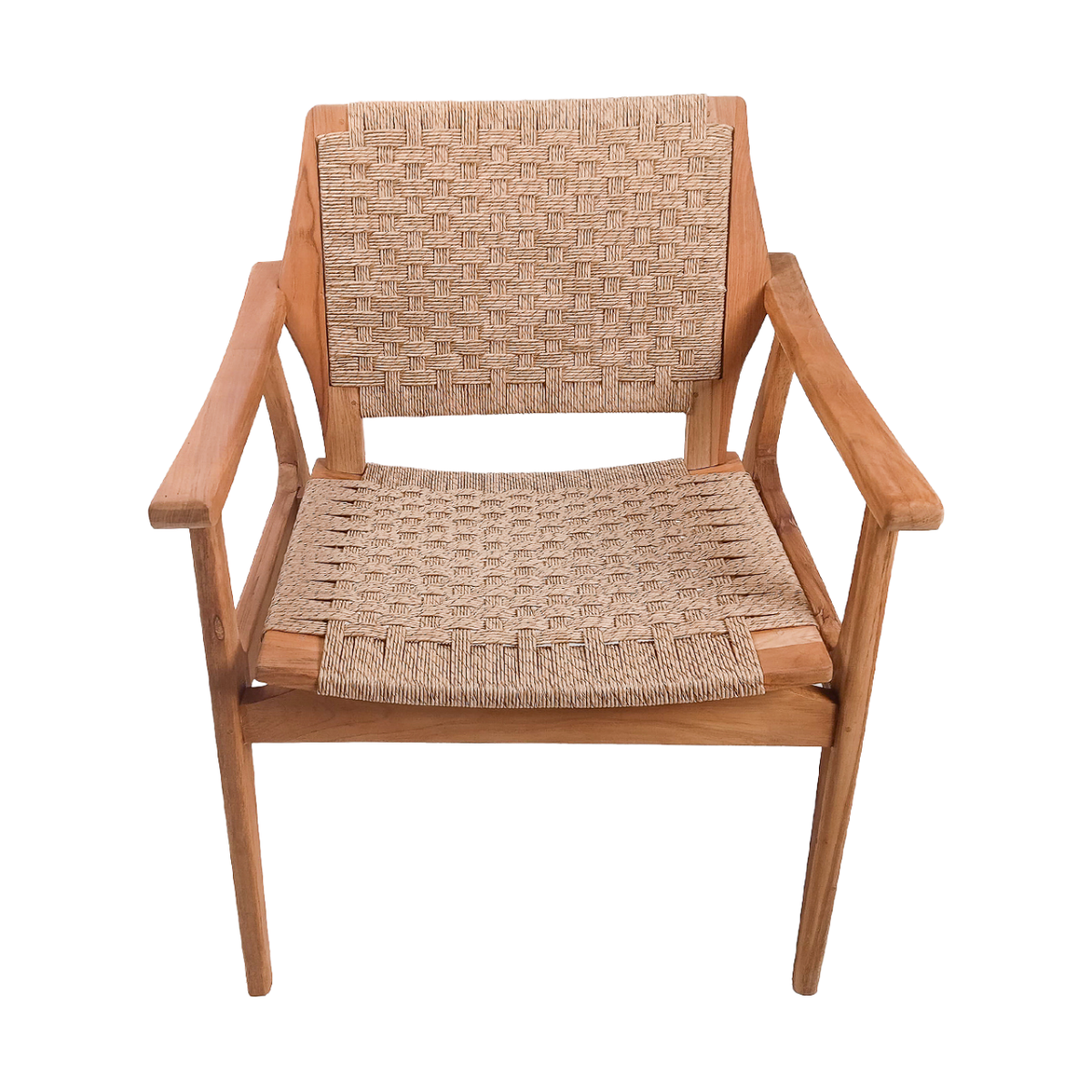 Rene Houtman Tuinstoel Tilla - Teakhout/Rotan H88 x B70 x D68 Cm
