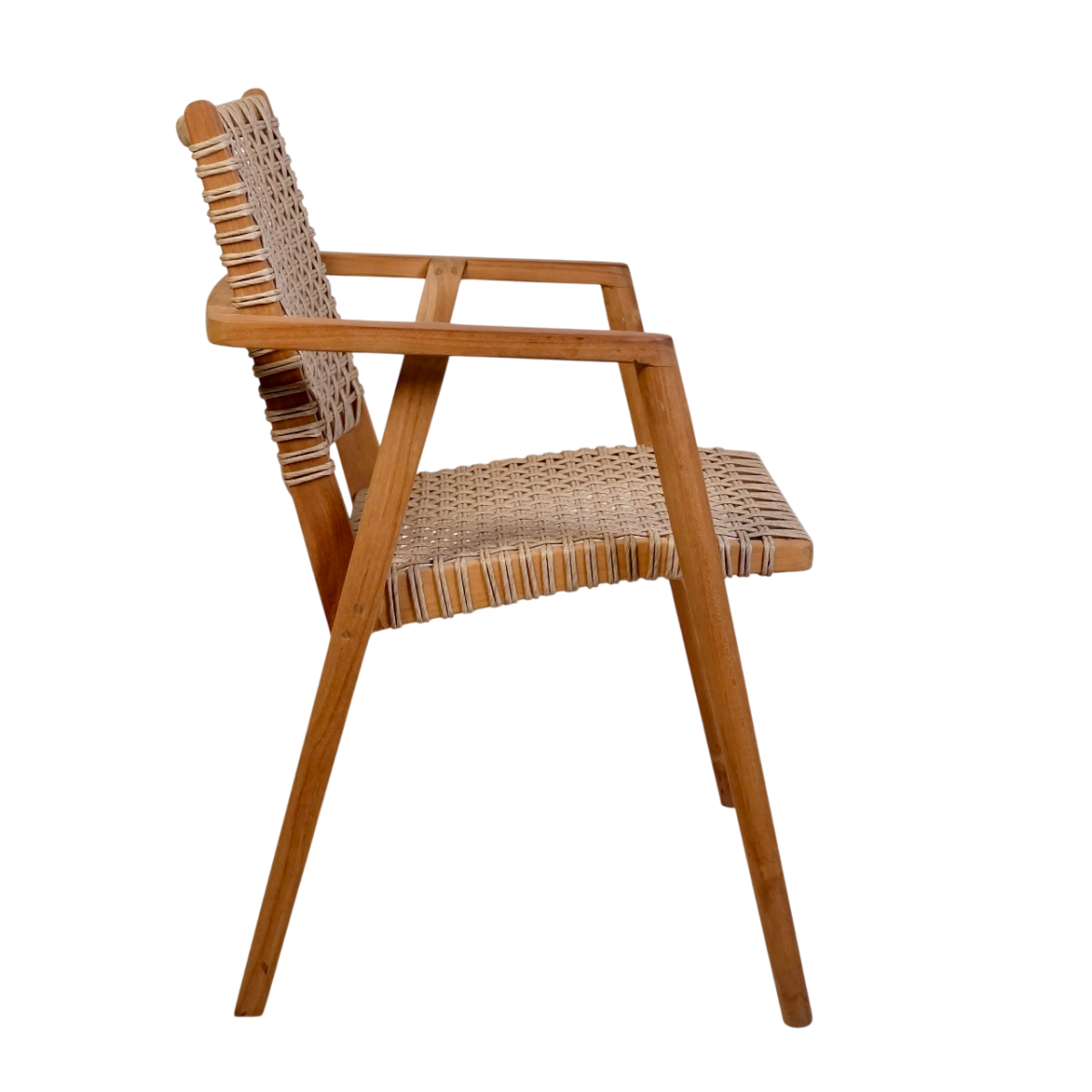 Rene Houtman Tuinstoel Alya - Teakhout/Rotan H84 x B63 x D58 Cm
