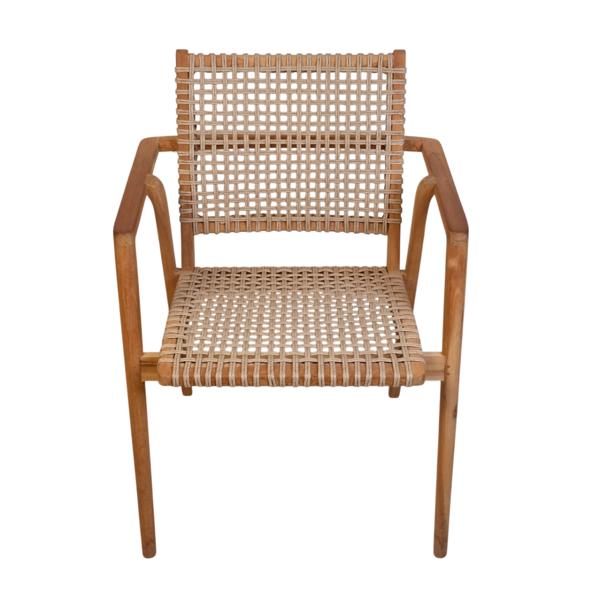 Rene Houtman Tuinstoel Alya - Teakhout/Rotan H84 x B63 x D58 Cm
