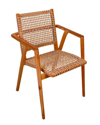 Rene Houtman Tuinstoel Alya - Teakhout/Rotan H84 x B63 x D58 Cm