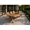 Tuintafel Kruispoot Teakhout H78 x B240 x D100 Cm